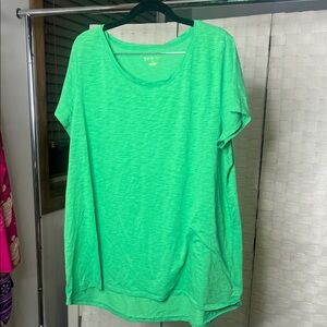 Lilly Pulitzer Neon Green Scoop Neck Short Sleeve Tee